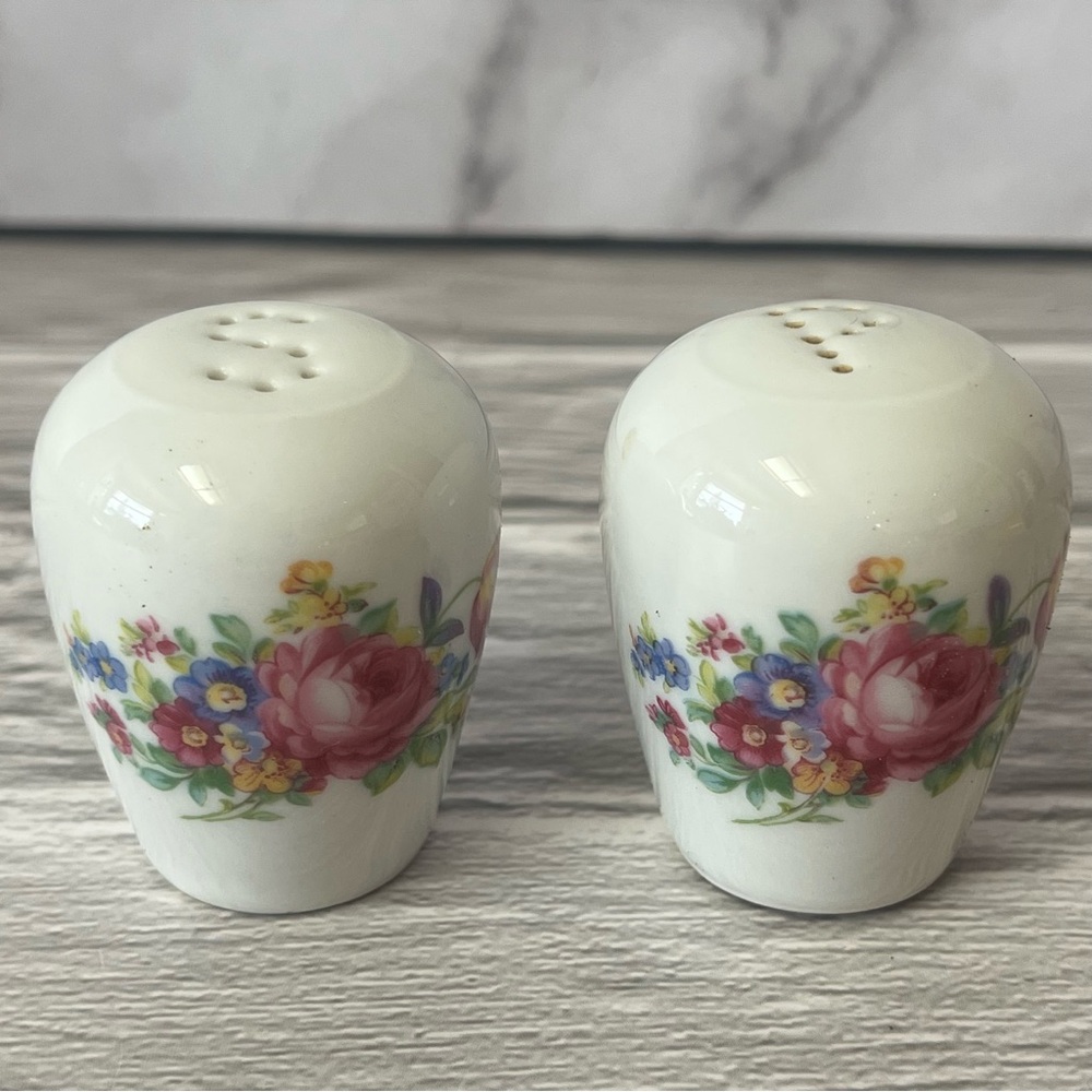 Porcelain Floral Salt & Pepper Shakers